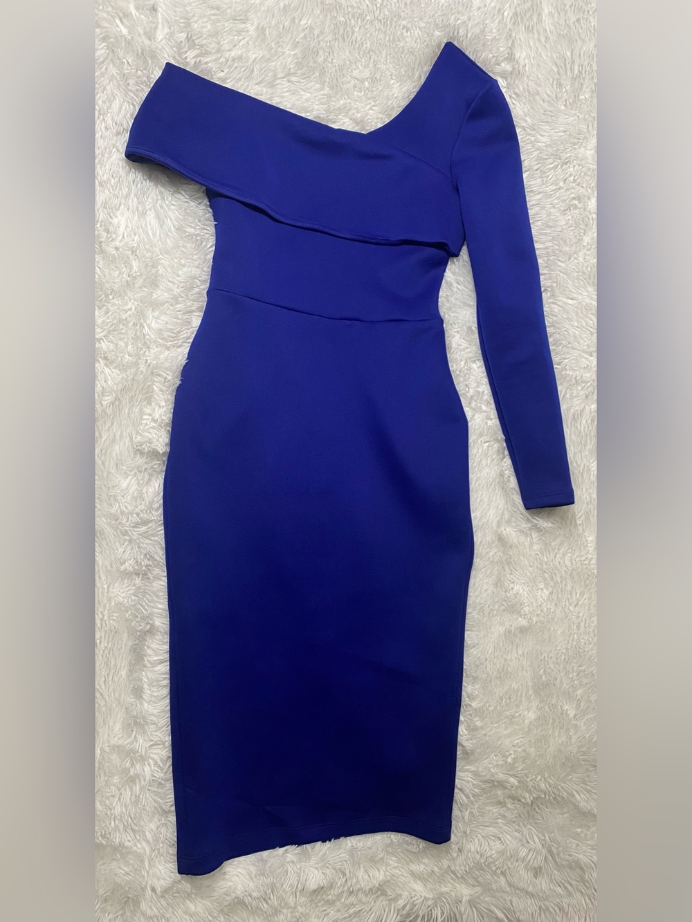 ASOS One-Shoulder Cobalt Blue Sheath Dress